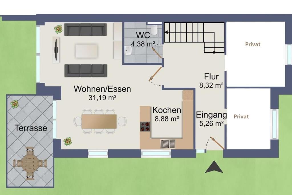 130Qm Haus Mit 3 Schlafzimmern, Sauna, Parkplatz Apartment Lüneburg Exterior foto